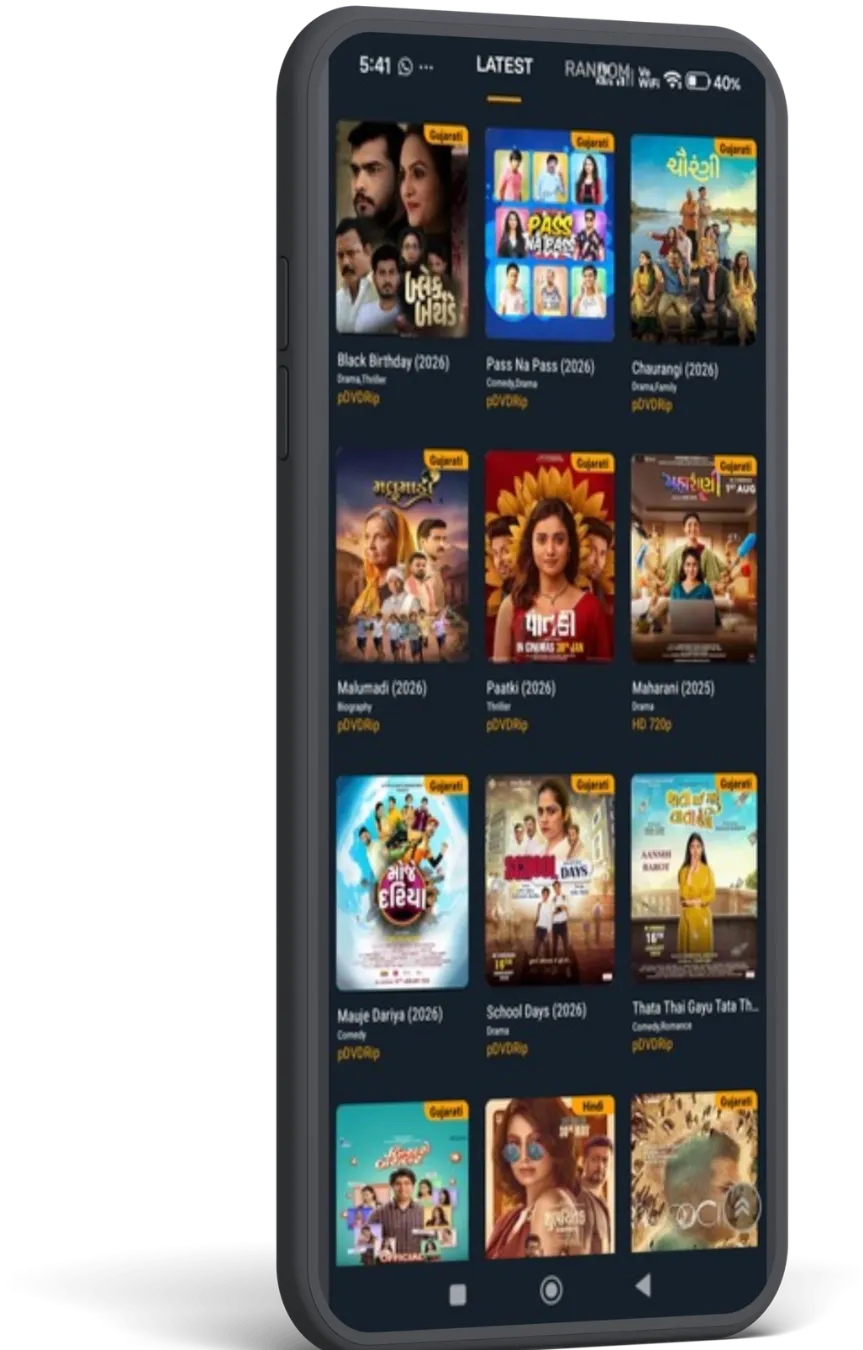 Vedu Mod APK interface showing movies and videos on Android